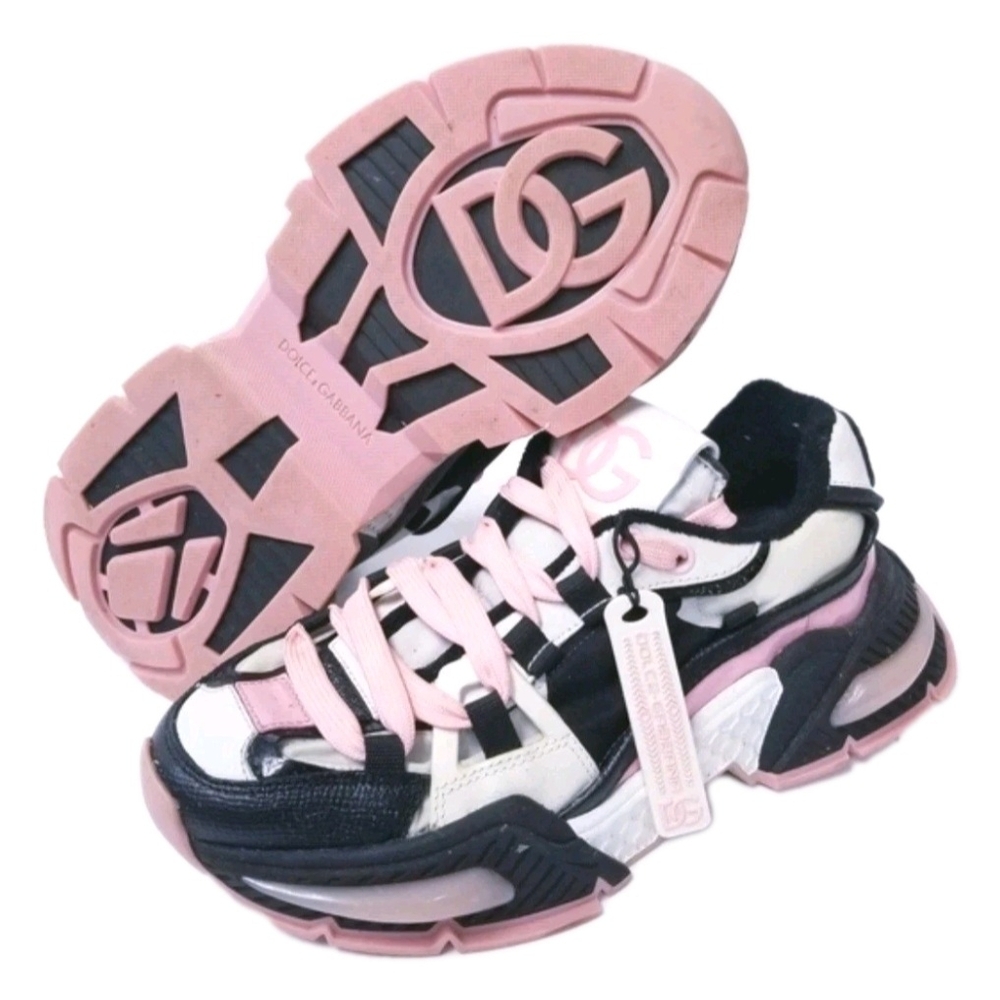 Dolce & Gabbana Wmns Air Master 'White Black Pink' EU 36/ US Wmns 6